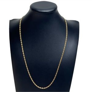 Golden Snail Link Chain Necklace 22"